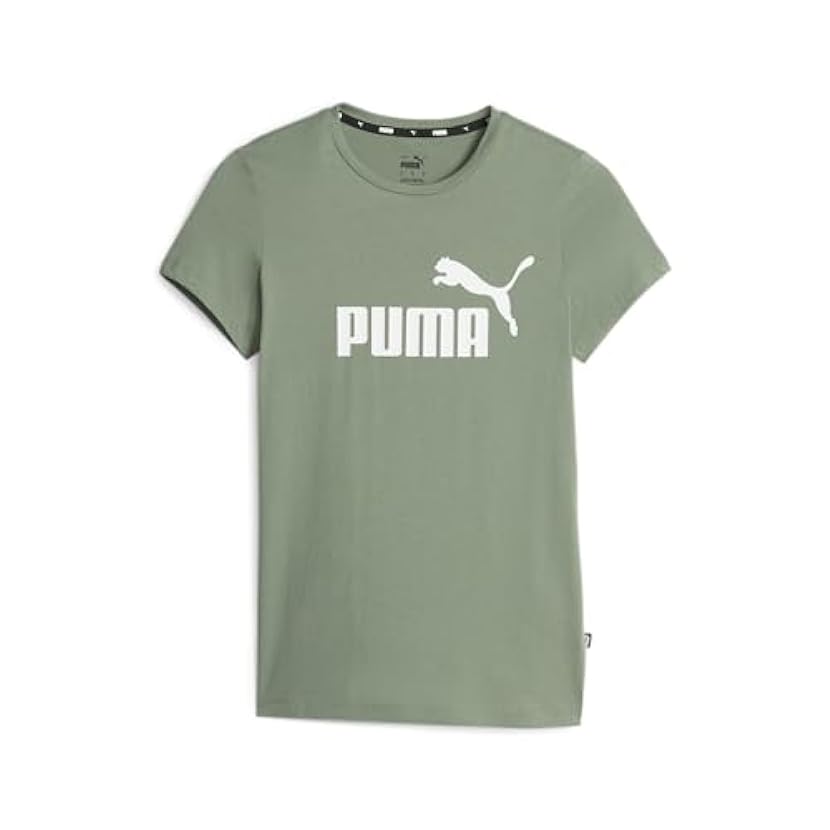 PUMA T-Shirt con Logo Essentials Donna M Eucalyptus Green 932255994