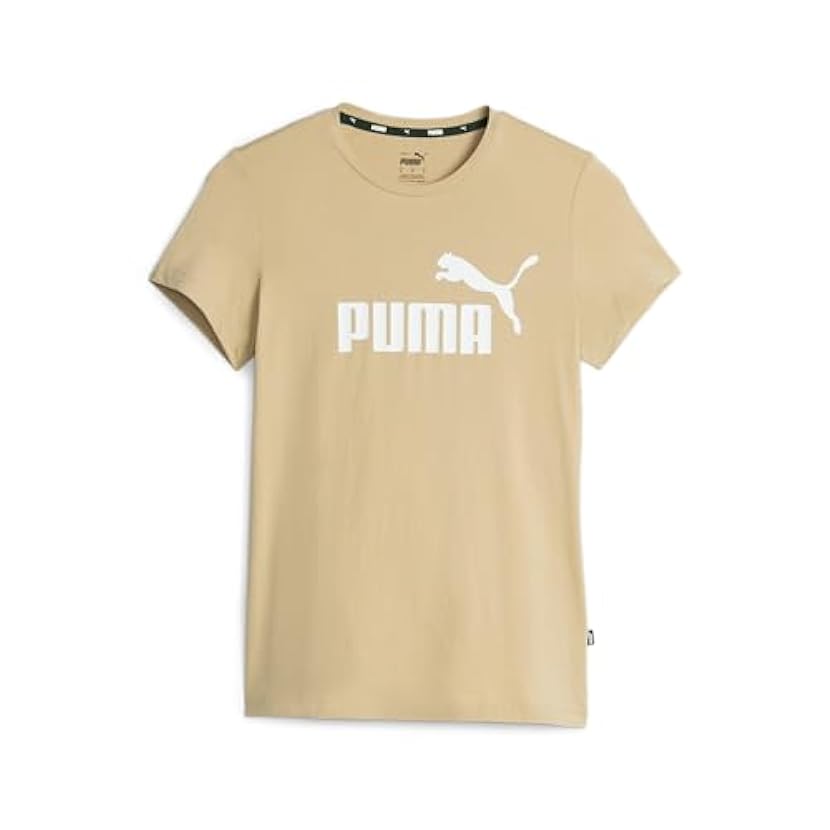 PUMA T-Shirt con Logo Essentials Donna L Sand Dune Beig