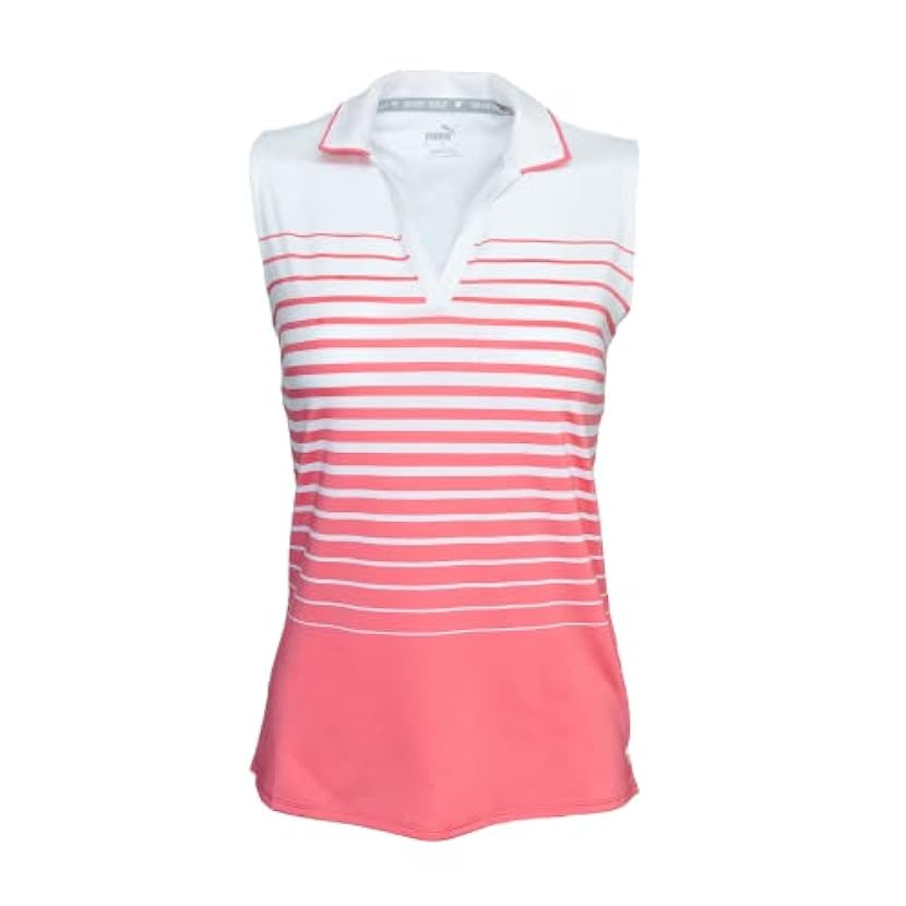 PUMA Womens MATTR Stripe Sleeveless Golf Polo - Loveable XL 145167790