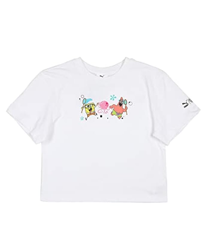 PUMA SELECT X Spongebob Gir Kids Short Sleeve T-Shirt 5-6 Years 889052514
