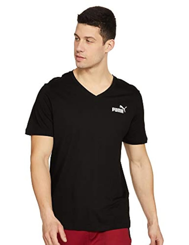 PUMA T-Shirt con Scollo a V Essentials Uomo 024337399