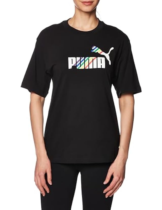 PUMA T-Shirt Essentials+ Love IS Love da Donna S Black 342766900
