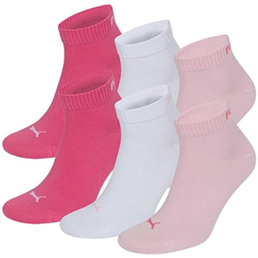PUMA Unisex calzini sportivi calze Quarters 6 Pack rosa