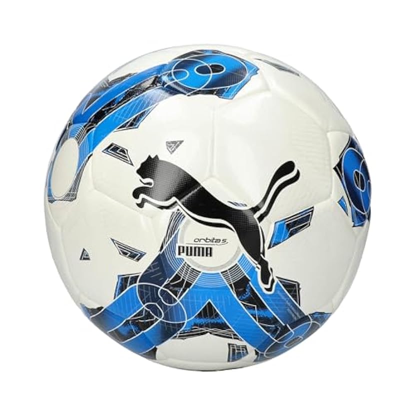 PUMA Orbita 6 MS - Pallone da calcio per allenamento, colore: Bianco/Blu/Nero 605423550
